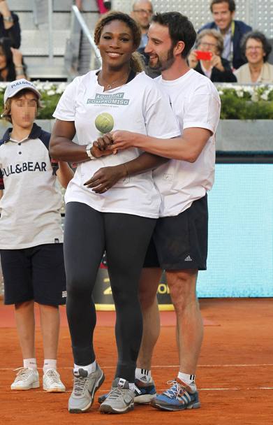 Serena Williams con l&#39;attore Rovira (Lapresse)